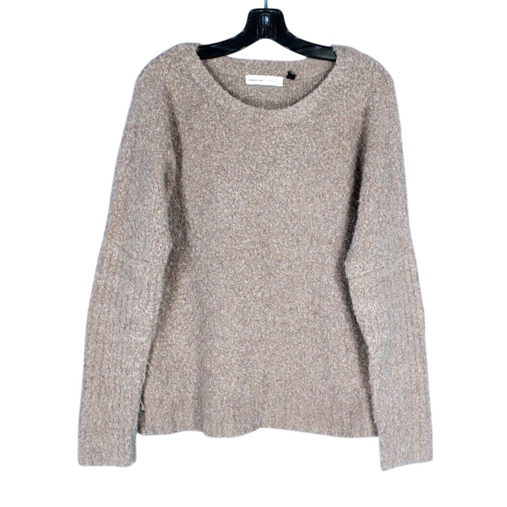 SLEEPING ON SNOW By ANTHROPOLOGIE Light Brown ALPACA/WOOL BLEND Knit Sweater XS